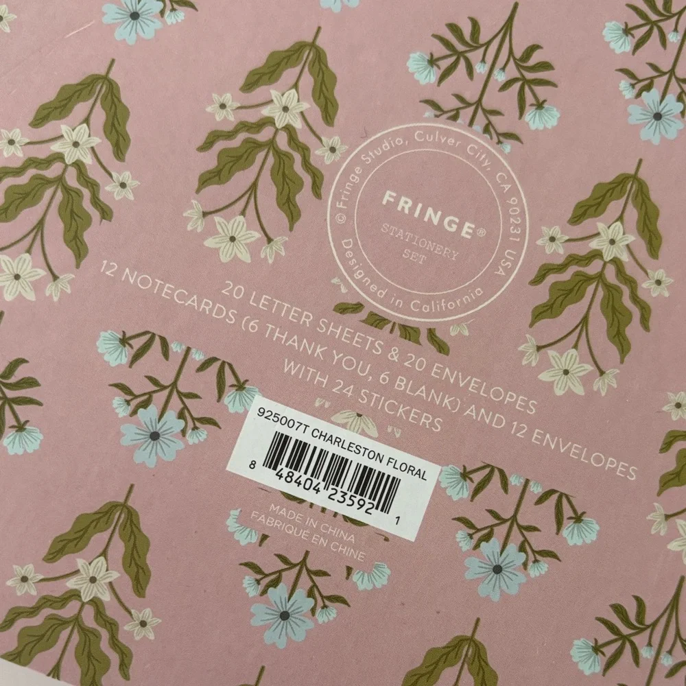 Fringe Charleston Floral Stationery Writing Set